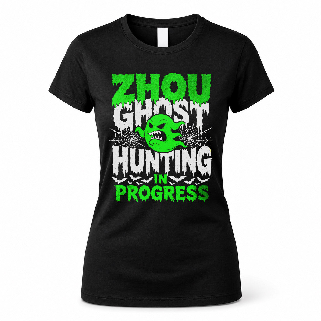 ZHOU HW22-K06-109 - NAME Ghost Hunting In Progress Personalized Halloween Shirt