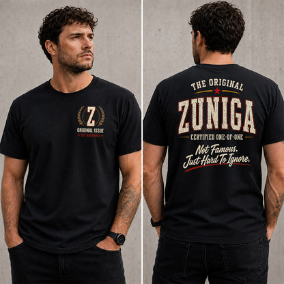 ZUNIGA W68-F2-168 – Personalized Original Issue Apparel “The Original NAME Certified One-of-One"