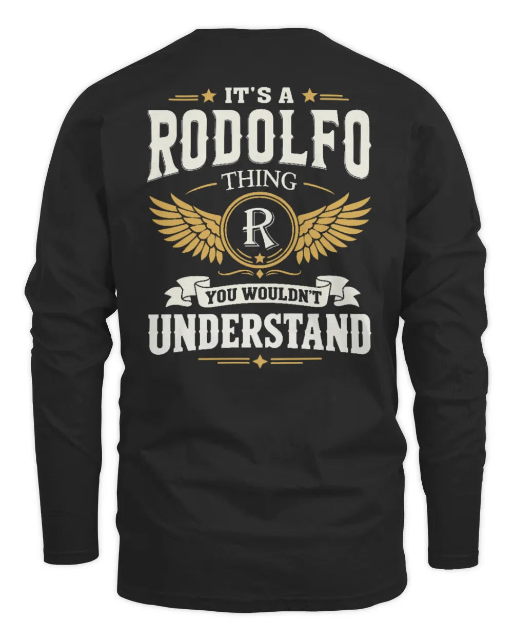 RODOLFO KT06-M008 It’s a [NAME] Thing – You Wouldn’t Understand | Personalized Vintage T-Shirt - Men's Long Sleeved T-Shirt - Black