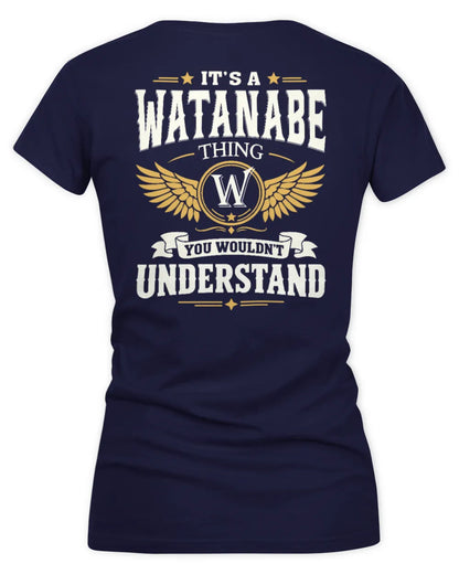 WATANABE KT06-M008 It’s a [NAME] Thing – You Wouldn’t Understand | Personalized Vintage T-Shirt - Women's V-Neck T-Shirt - Navy