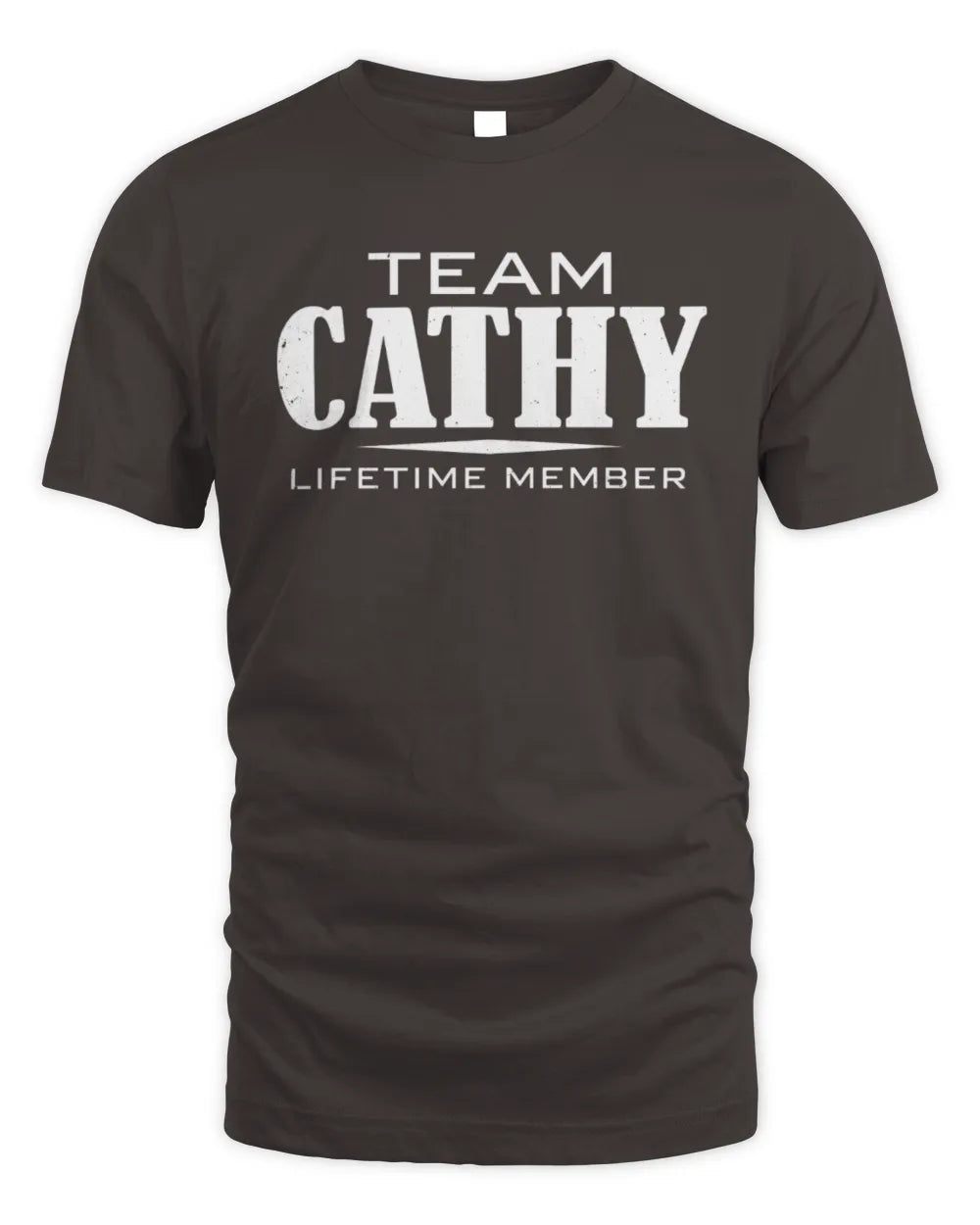 CATHY BL62-K4-128 - Personalized “Team NAME Lifetime Member” - Unisex Standard T-Shirt - Dark Chocolate
