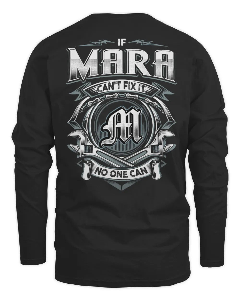 MARA AP81-K4-626 - Personalized Ahmed Quote Apparel “If Ahmed Can't Fix It, No One Can” - Men's Long Sleeved T-Shirt - Black