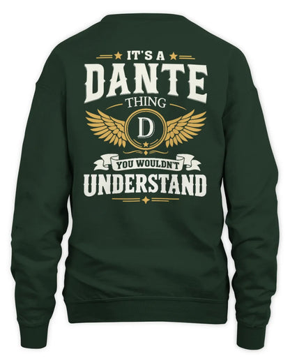 DANTE KT06-M008 It’s a [NAME] Thing – You Wouldn’t Understand | Personalized Vintage T-Shirt - Unisex Sweatshirt - Forest Green