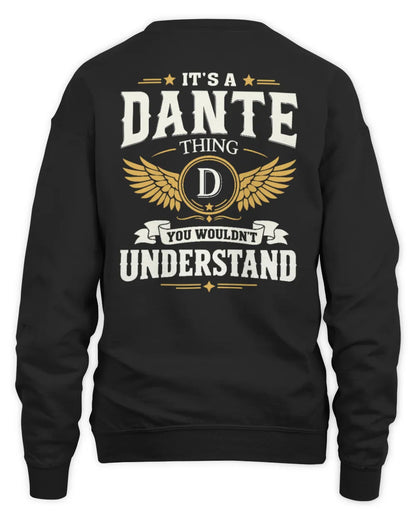 DANTE KT06-M008 It’s a [NAME] Thing – You Wouldn’t Understand | Personalized Vintage T-Shirt - Unisex Sweatshirt - Black
