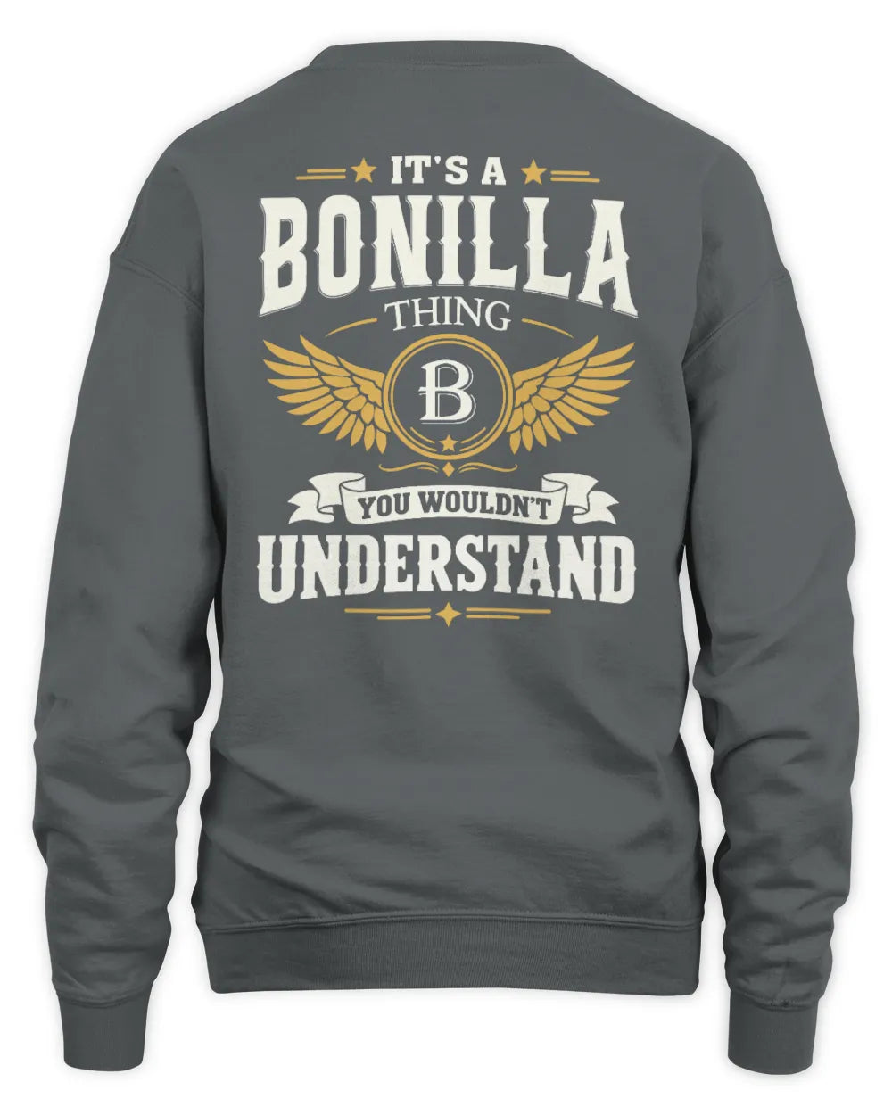 BONILLA KT06-M008 It’s a [NAME] Thing – You Wouldn’t Understand | Personalized Vintage T-Shirt - Unisex Sweatshirt - Charcoal