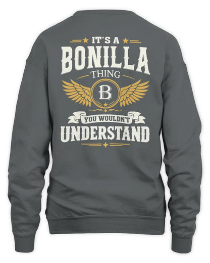BONILLA KT06-M008 It’s a [NAME] Thing – You Wouldn’t Understand | Personalized Vintage T-Shirt - Unisex Sweatshirt - Charcoal