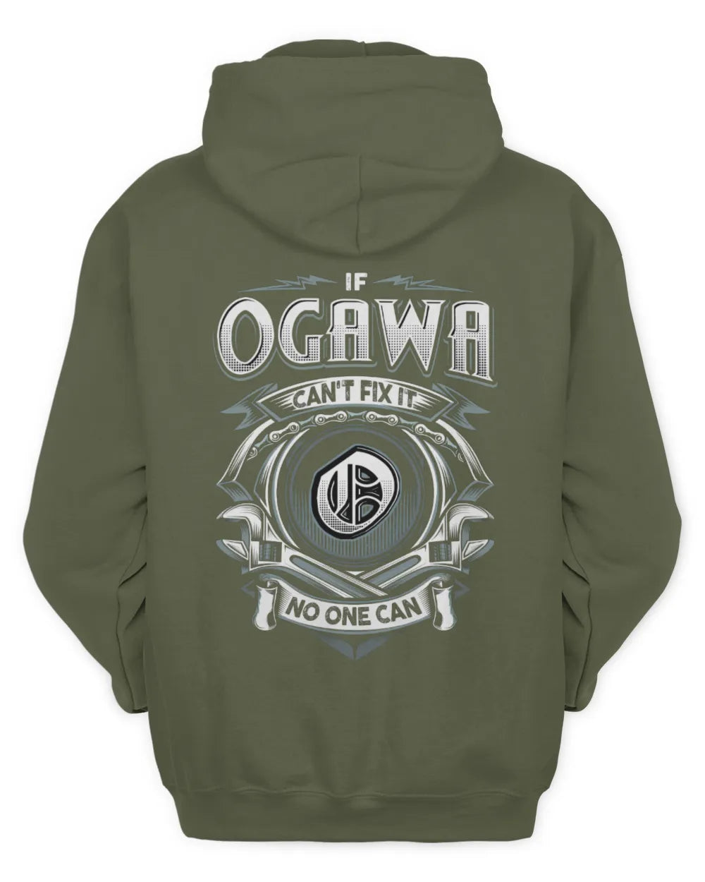 OGAWA AP81-K4-626 - Personalized Ahmed Quote Apparel “If Ahmed Can't Fix It, No One Can” - Unisex Hoodie - Military Green