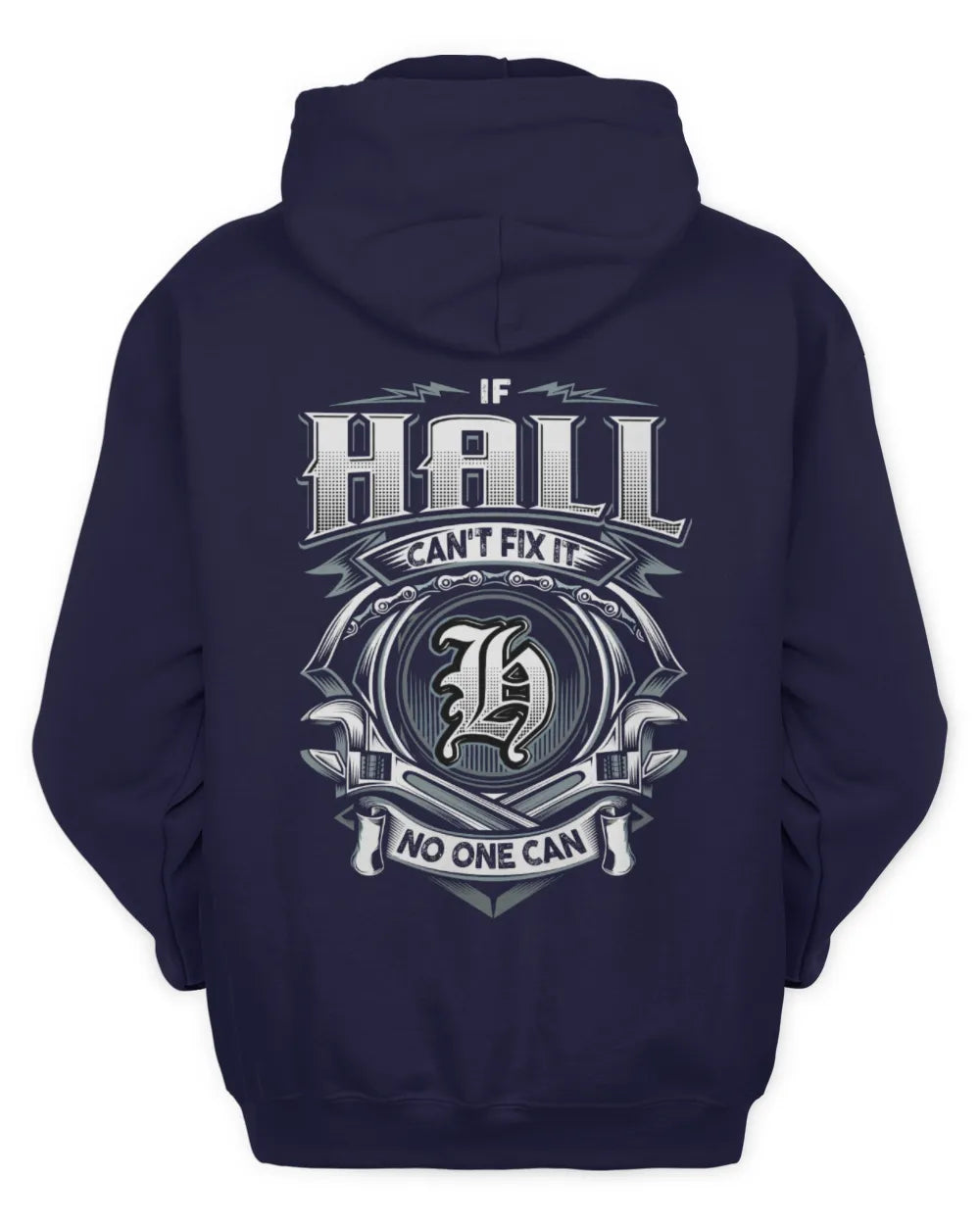 HALL AP81-K4-626 - Personalized Ahmed Quote Apparel “If Ahmed Can't Fix It, No One Can” - Unisex Hoodie - Navy