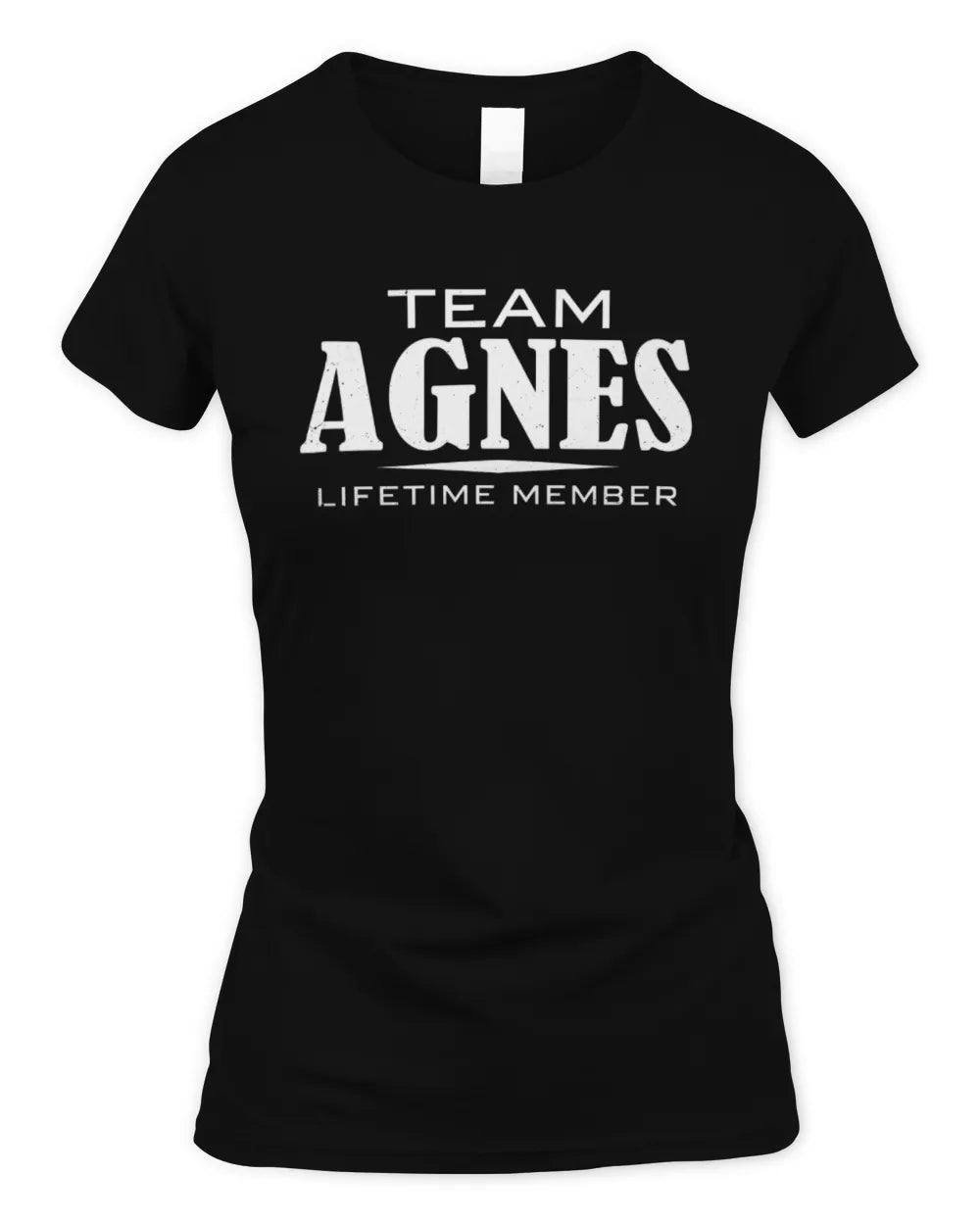 AGNES BL62-K4-128 - Personalized “Team NAME Lifetime Member” - Women's Standard T-Shirt - Black