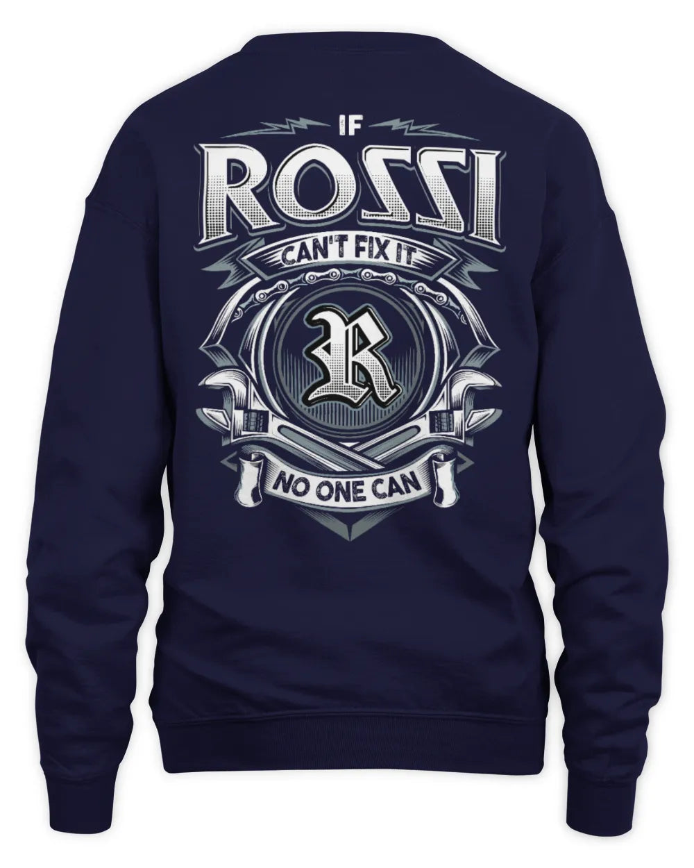 ROSSI AP81-K4-626 - Personalized Ahmed Quote Apparel “If Ahmed Can't Fix It, No One Can” - Unisex Sweatshirt - Navy