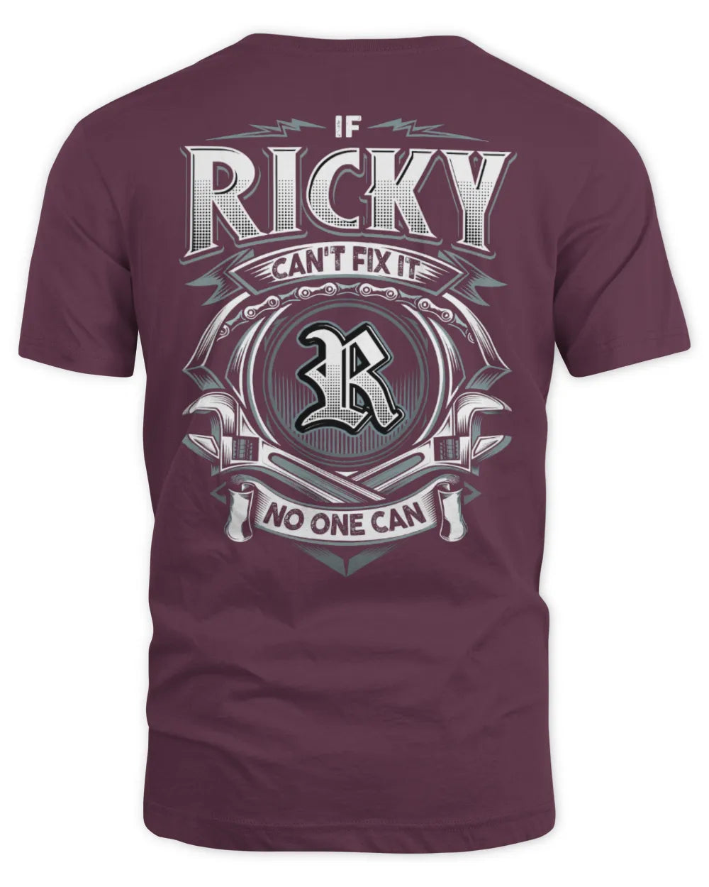 RICKY AP81-K4-626 - Personalized Ahmed Quote Apparel “If Ahmed Can't Fix It, No One Can” - Unisex Standard T-Shirt - Maroon