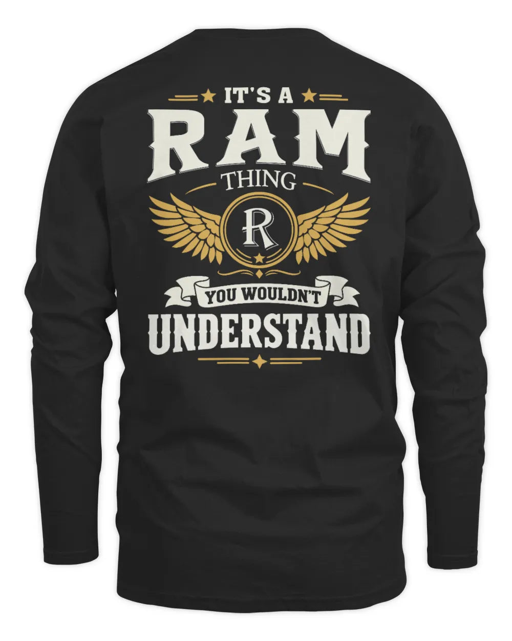 RAM KT06-M008 It’s a [NAME] Thing – You Wouldn’t Understand | Personalized Vintage T-Shirt - Men's Long Sleeved T-Shirt - Black