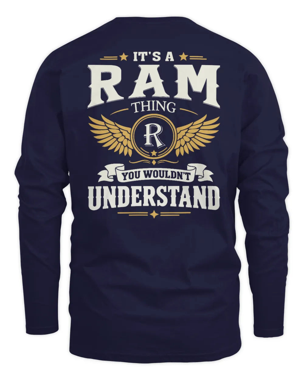 RAM KT06-M008 It’s a [NAME] Thing – You Wouldn’t Understand | Personalized Vintage T-Shirt - Men's Long Sleeved T-Shirt - Navy