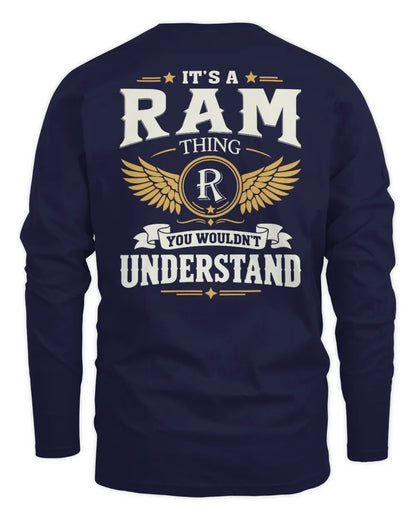 RAM KT06-M008 It’s a [NAME] Thing – You Wouldn’t Understand | Personalized Vintage T-Shirt - Men's Long Sleeved T-Shirt - Navy