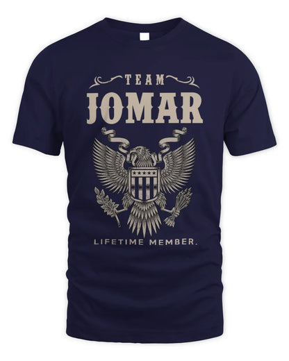 JOMAR TP06-K82 – Personalized Classic Style Apparel “Team NAME Lifetime Member” - Unisex Standard T-Shirt - Navy