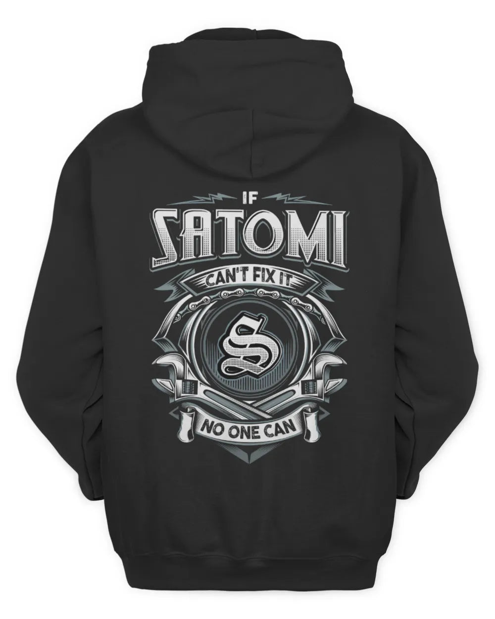 SATOMI AP81-K4-626 - Personalized Ahmed Quote Apparel “If Ahmed Can't Fix It, No One Can” - Unisex Hoodie - Black