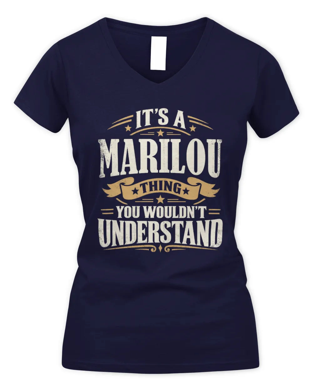 MARILOU P08 TH51 - Personalized “It’s a/an [NAME] Thing – You Wouldn’t Understand” Shirt - Women's V-Neck T-Shirt - Navy