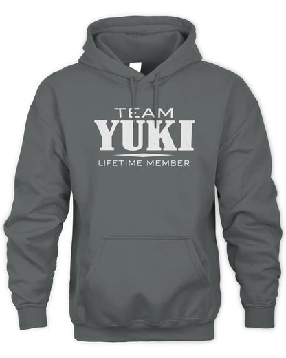 YUKI BL62-K4-128 - Personalized “Team NAME Lifetime Member” - Unisex Hoodie - Charcoal