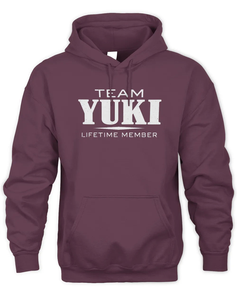 YUKI BL62-K4-128 - Personalized “Team NAME Lifetime Member” - Unisex Hoodie - Maroon