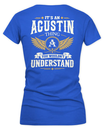 AGUSTIN KT06-M008 It’s a [NAME] Thing – You Wouldn’t Understand | Personalized Vintage T-Shirt - Women's V-Neck T-Shirt - Royal