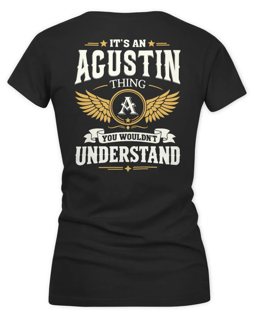 AGUSTIN KT06-M008 It’s a [NAME] Thing – You Wouldn’t Understand | Personalized Vintage T-Shirt - Women's V-Neck T-Shirt - Black