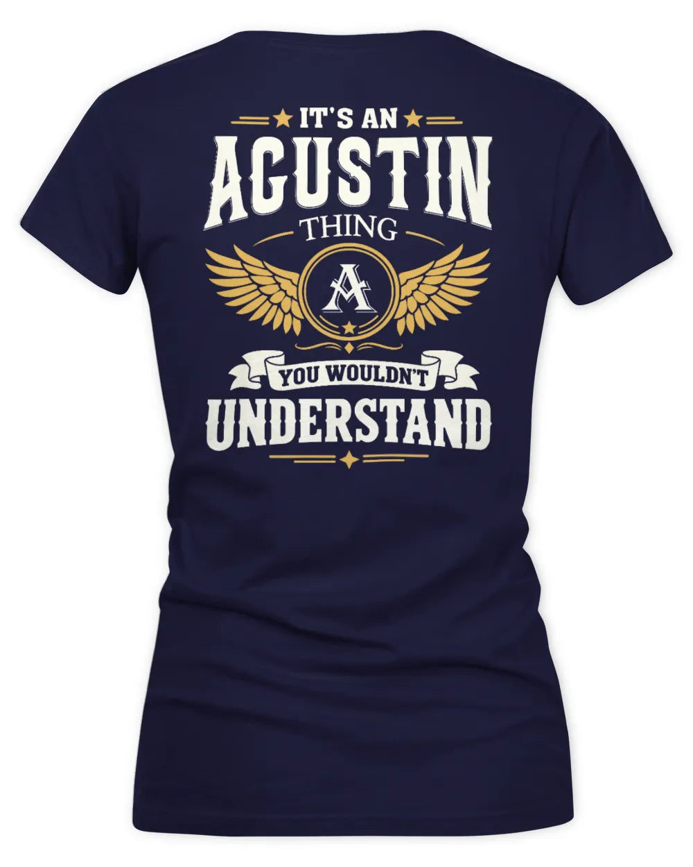 AGUSTIN KT06-M008 It’s a [NAME] Thing – You Wouldn’t Understand | Personalized Vintage T-Shirt - Women's V-Neck T-Shirt - Navy