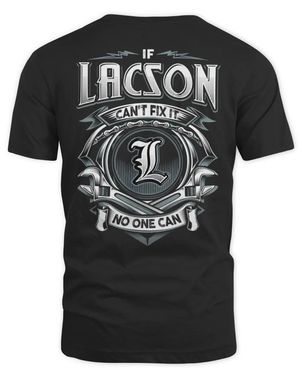 LACSON AP81-K4-626 - Personalized Ahmed Quote Apparel “If Ahmed Can't Fix It, No One Can” - Unisex Standard T-Shirt - Black