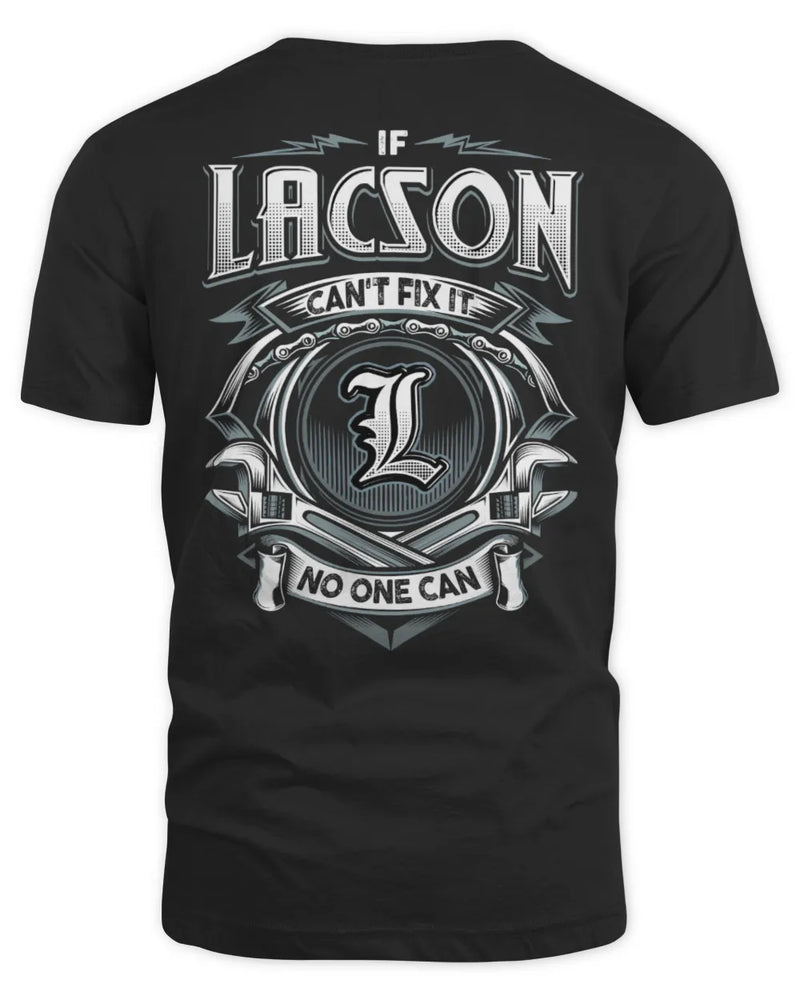 LACSON AP81-K4-626 - Personalized Ahmed Quote Apparel “If Ahmed Can't Fix It, No One Can” - Unisex Standard T-Shirt - Black