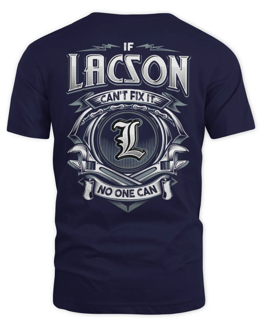 LACSON AP81-K4-626 - Personalized Ahmed Quote Apparel “If Ahmed Can't Fix It, No One Can” - Unisex Standard T-Shirt - Navy