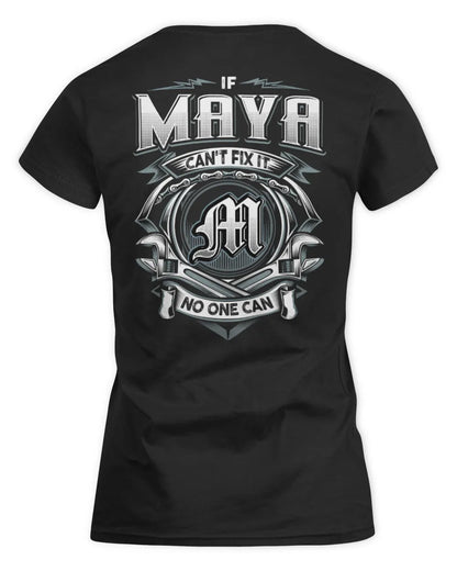 MAYA AP81-K4-626 - Personalized Ahmed Quote Apparel “If Ahmed Can't Fix It, No One Can” - Women's Standard T-Shirt - Black