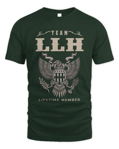 LLH TP06-K82 – Personalized Classic Style Apparel “Team NAME Lifetime Member” - Unisex Standard T-Shirt - Forest Green