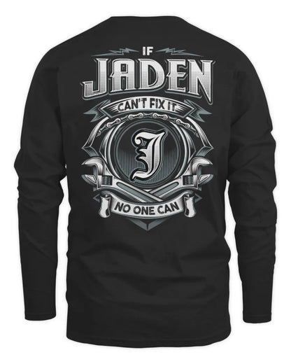 JADEN AP81-K4-626 - Personalized Ahmed Quote Apparel “If Ahmed Can't Fix It, No One Can” - Men's Long Sleeved T-Shirt - Black