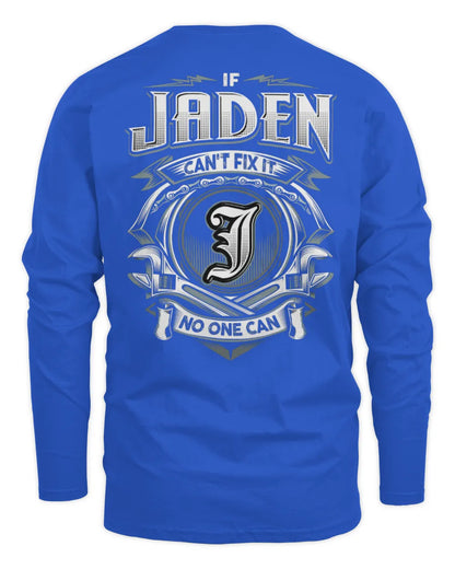 JADEN AP81-K4-626 - Personalized Ahmed Quote Apparel “If Ahmed Can't Fix It, No One Can” - Men's Long Sleeved T-Shirt - Royal