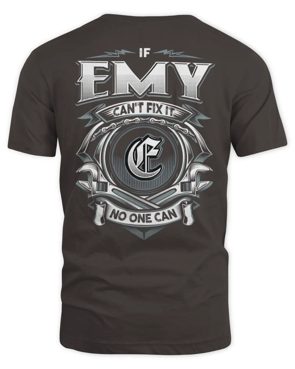 EMY AP81-K4-626 - Personalized Ahmed Quote Apparel “If Ahmed Can't Fix It, No One Can” - Unisex Standard T-Shirt - Dark Chocolate