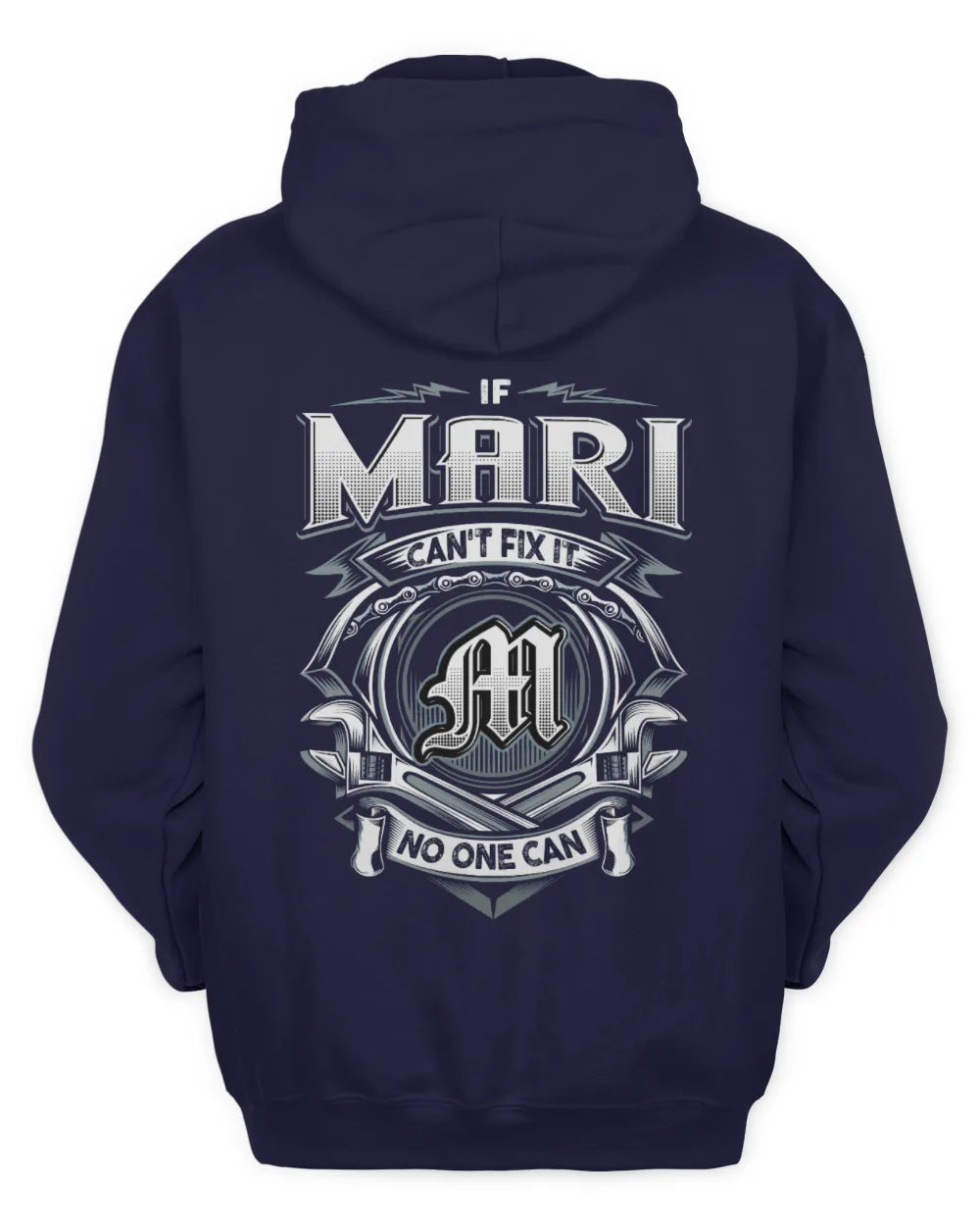 MARI AP81-K4-626 - Personalized Ahmed Quote Apparel “If Ahmed Can't Fix It, No One Can” - Unisex Hoodie - Navy