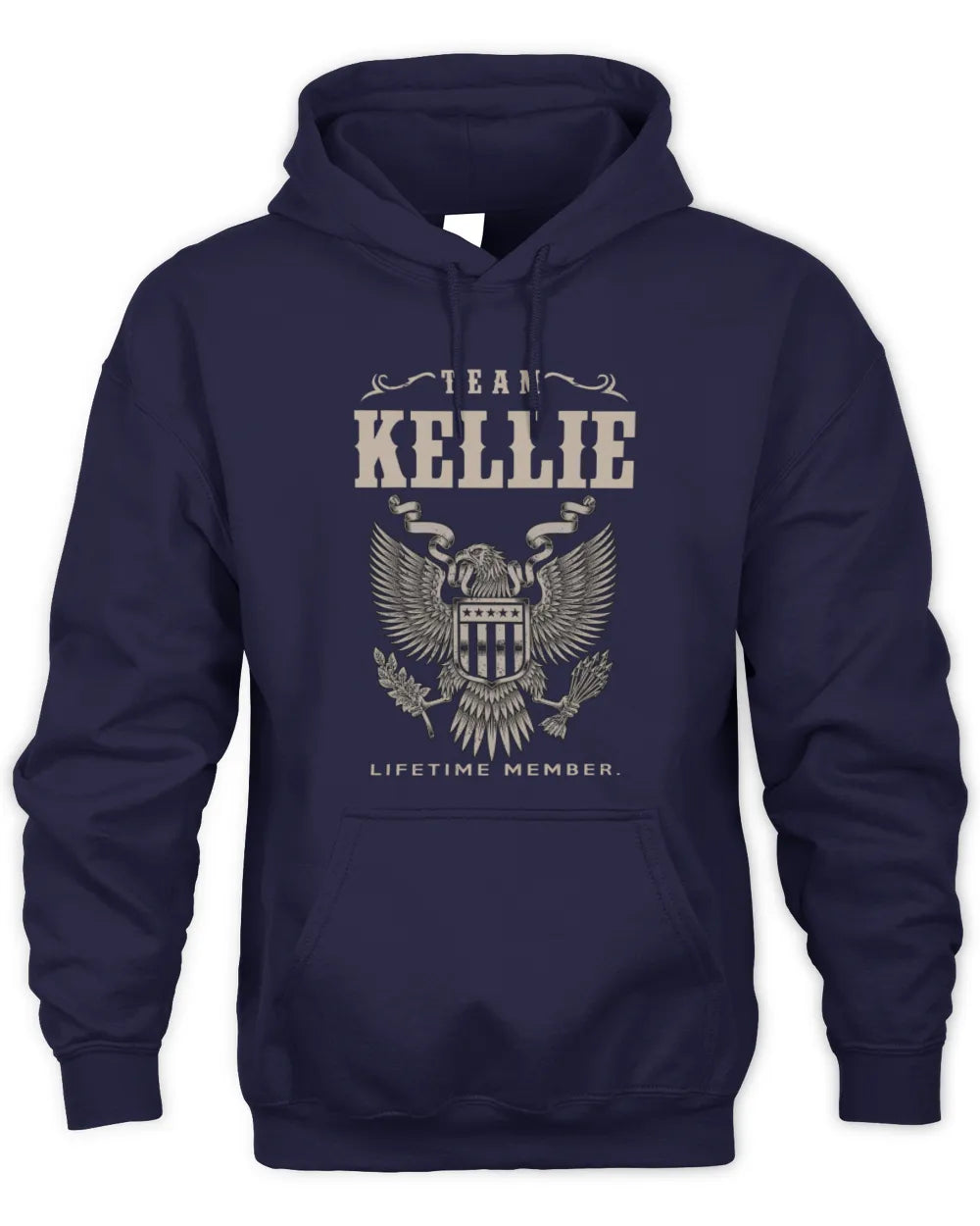 KELLIE TP06-K82 – Personalized Classic Style Apparel “Team NAME Lifetime Member” - Unisex Hoodie - Navy