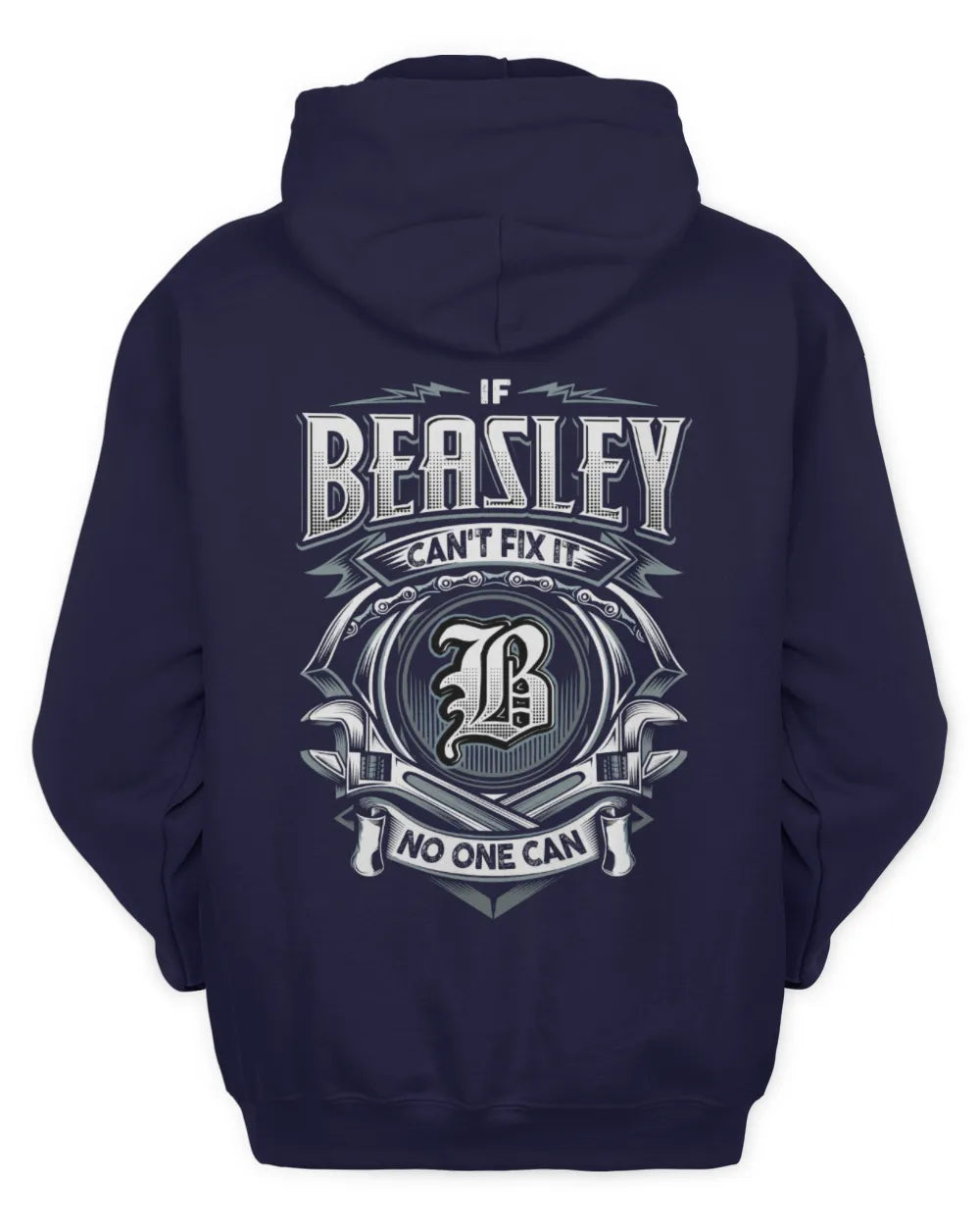 BEASLEY AP81-K4-626 - Personalized Ahmed Quote Apparel “If Ahmed Can't Fix It, No One Can” - Unisex Hoodie - Navy