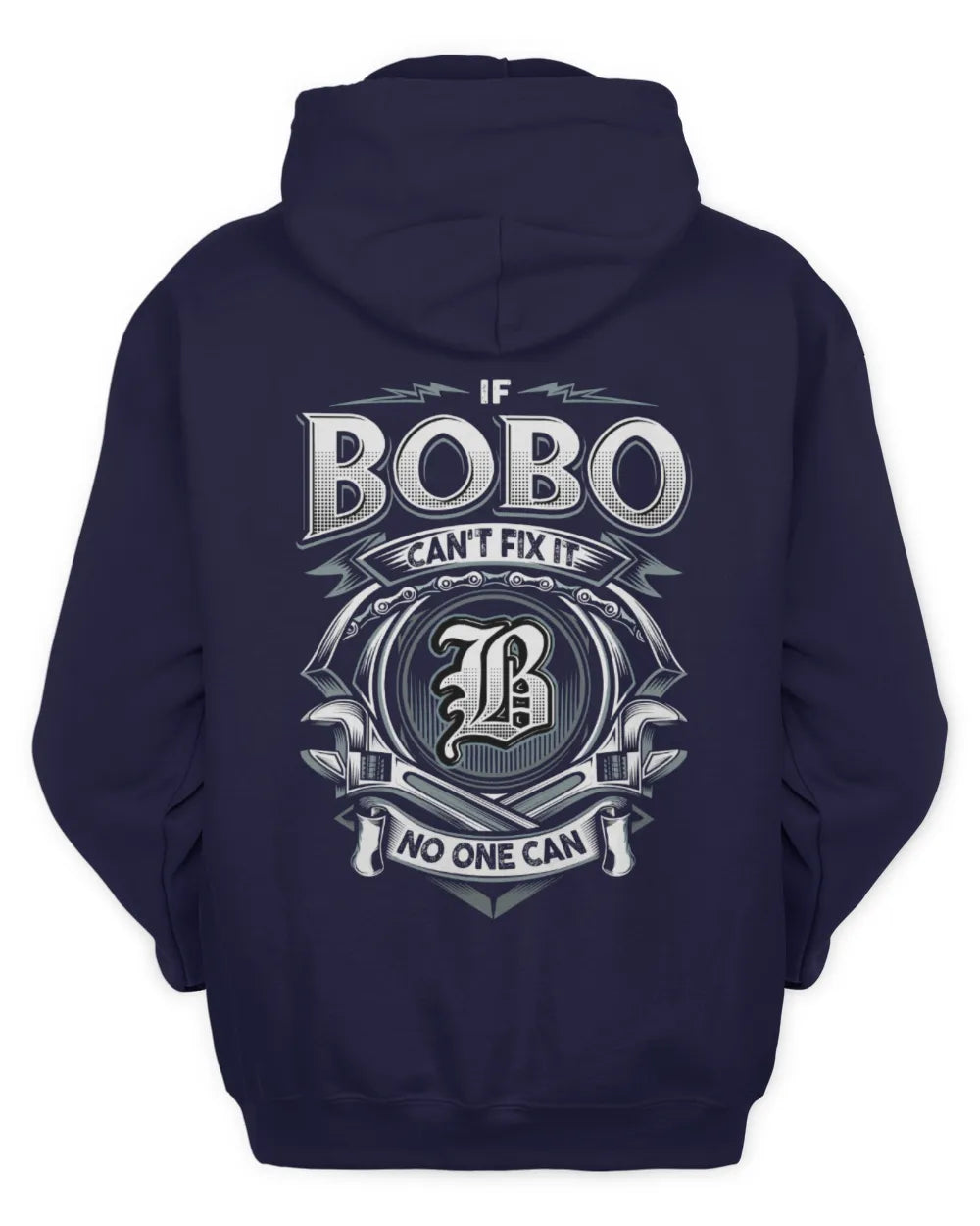 BOBO AP81-K4-626 - Personalized Ahmed Quote Apparel “If Ahmed Can't Fix It, No One Can” - Unisex Hoodie - Navy