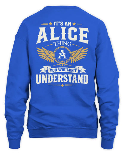 ALICE KT06-M008 It’s a [NAME] Thing – You Wouldn’t Understand | Personalized Vintage T-Shirt - Unisex Sweatshirt - Royal