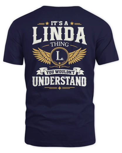 LINDA KT06-M008 It’s a [NAME] Thing – You Wouldn’t Understand | Personalized Vintage T-Shirt - Unisex Standard T-Shirt - Navy