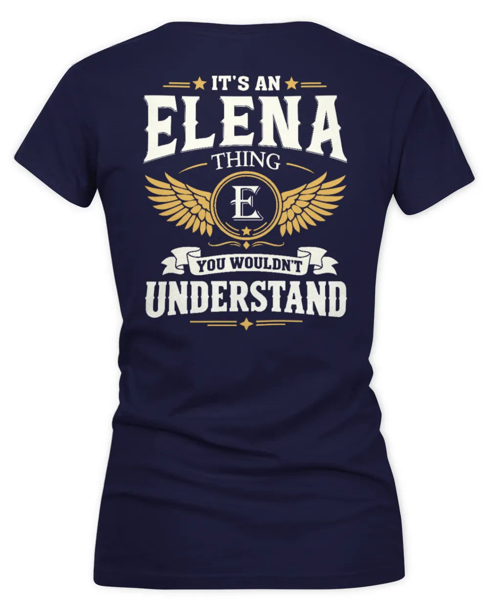 ELENA KT06-M008 It’s a [NAME] Thing – You Wouldn’t Understand | Personalized Vintage T-Shirt - Women's V-Neck T-Shirt - Navy