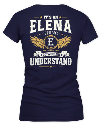 ELENA KT06-M008 It’s a [NAME] Thing – You Wouldn’t Understand | Personalized Vintage T-Shirt - Women's V-Neck T-Shirt - Navy