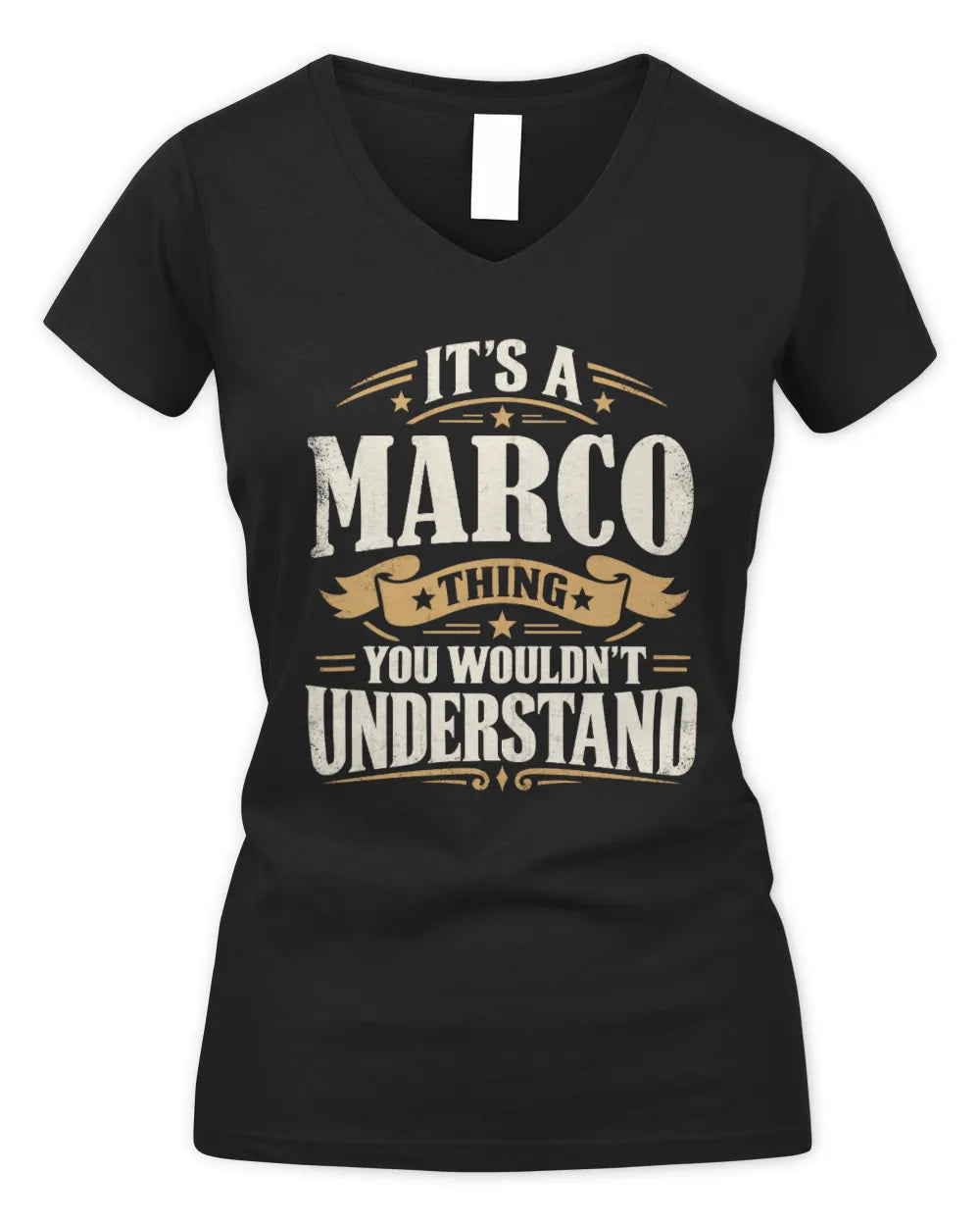 MARCO P08 TH51 - Personalized “It’s a/an [NAME] Thing – You Wouldn’t Understand” Shirt - Women's V-Neck T-Shirt - Black