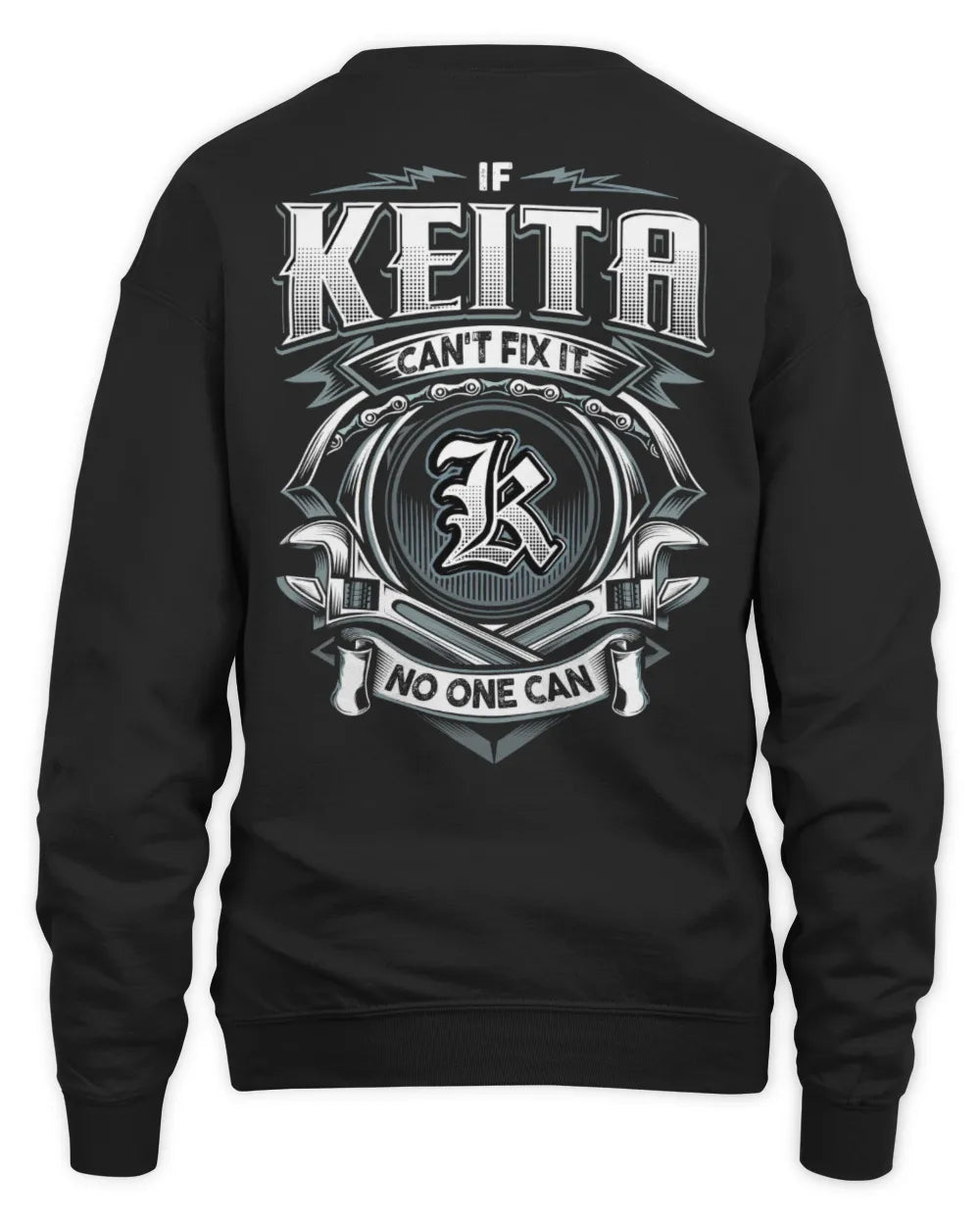 KEITA AP81-K4-626 - Personalized Ahmed Quote Apparel “If Ahmed Can't Fix It, No One Can” - Unisex Sweatshirt - Black