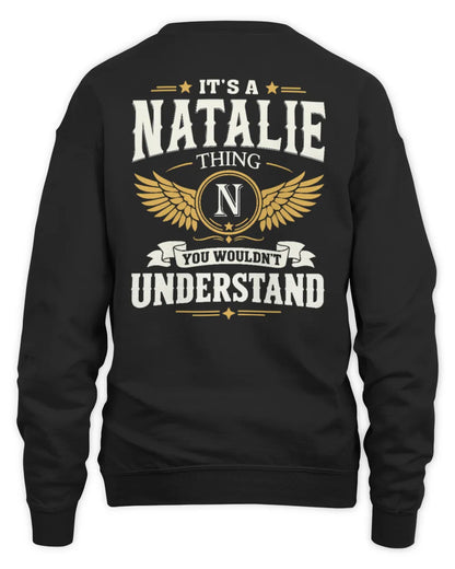 NATALIE KT06-M008 It’s a [NAME] Thing – You Wouldn’t Understand | Personalized Vintage T-Shirt - Unisex Sweatshirt - Black