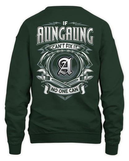 AUNGAUNG AP81-K4-626 - Personalized Ahmed Quote Apparel “If Ahmed Can't Fix It, No One Can” - Unisex Sweatshirt - Forest Green