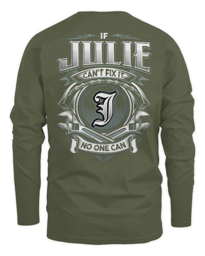 JULIE AP81-K4-626 - Personalized Ahmed Quote Apparel “If Ahmed Can't Fix It, No One Can” - Men's Long Sleeved T-Shirt - Military Green