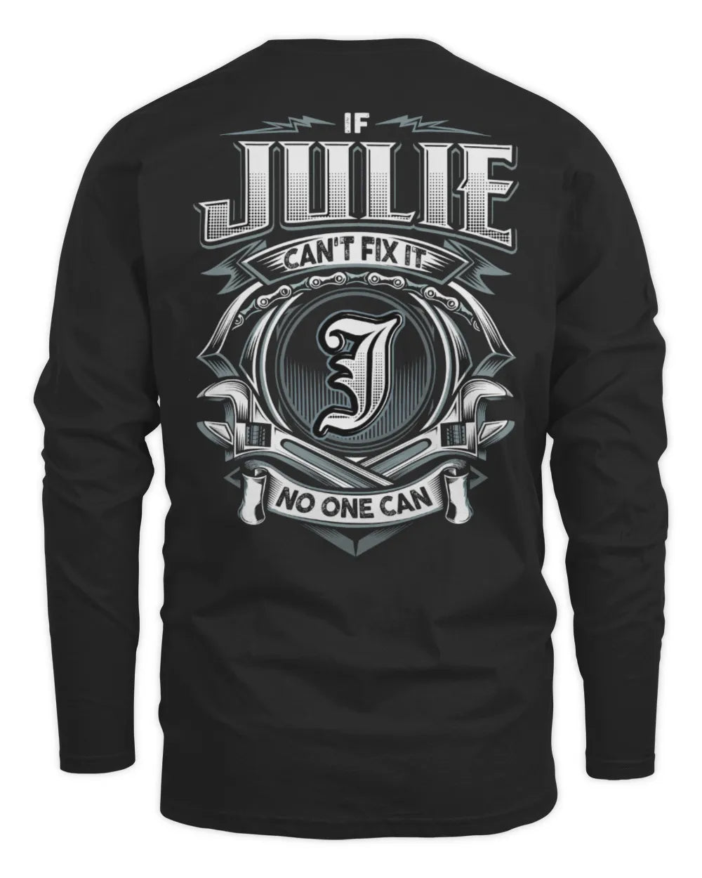 JULIE AP81-K4-626 - Personalized Ahmed Quote Apparel “If Ahmed Can't Fix It, No One Can” - Men's Long Sleeved T-Shirt - Black