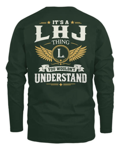 LHJ KT06-M008 It’s a [NAME] Thing – You Wouldn’t Understand | Personalized Vintage T-Shirt - Men's Long Sleeved T-Shirt - Forest Green