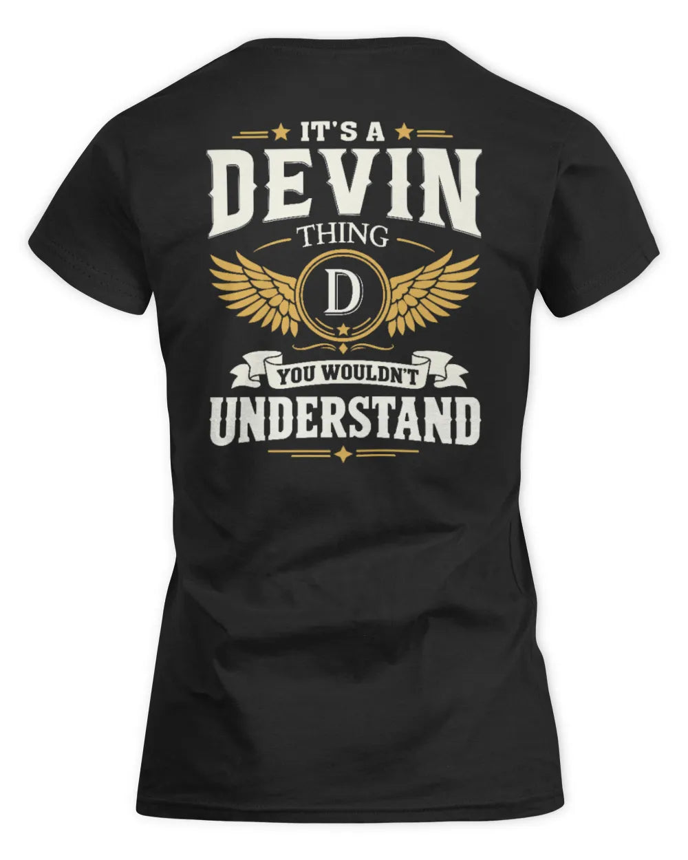 DEVIN KT06-M008 It’s a [NAME] Thing – You Wouldn’t Understand | Personalized Vintage T-Shirt - Women's Standard T-Shirt - Black